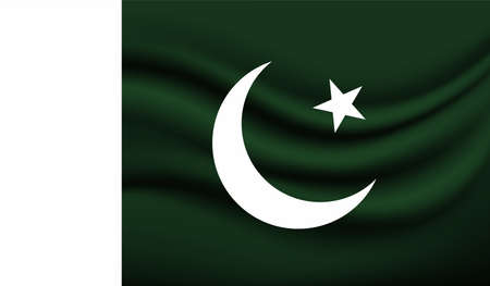 Pakistan national flag created in grunge styleのイラスト素材