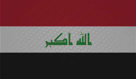 Iraq flag with waving grunge texture. Vector background.のイラスト素材