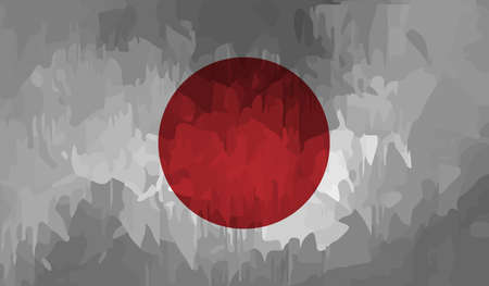 Grunge vector japan flag colorful for web and design workのイラスト素材