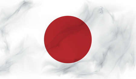 Grunge vector japan flag colorful for web and design workのイラスト素材