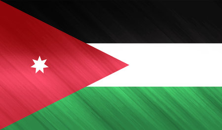 Creative grunge flag of Jordan country with shining backgroundのイラスト素材