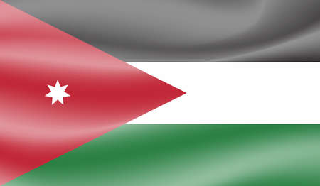 Creative grunge flag of Jordan country with shining backgroundのイラスト素材