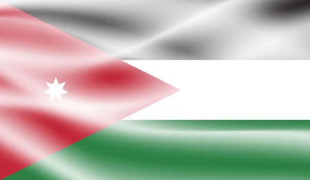 Creative grunge flag of Jordan country with shining backgroundのイラスト素材