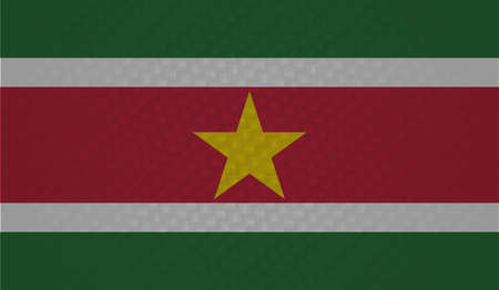 Suriname national flag created in grunge paint styleのイラスト素材