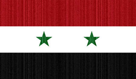 Syria flag with waving grunge texture. Vector background.のイラスト素材
