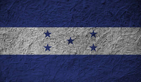 Honduras flag with waving grunge texture. Vector background.のイラスト素材
