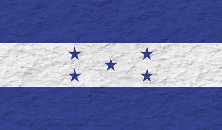 Honduras flag with waving grunge texture. Vector background.のイラスト素材