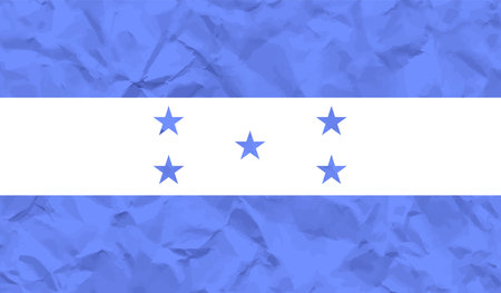 Honduras flag with waving grunge texture. Vector background.のイラスト素材
