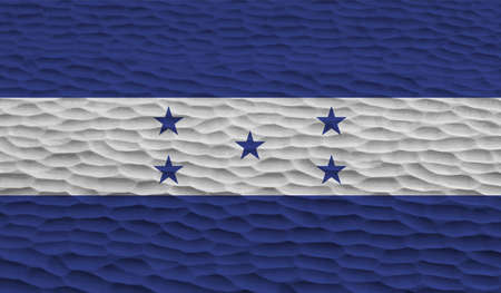 Honduras flag with waving grunge texture. Vector background.のイラスト素材