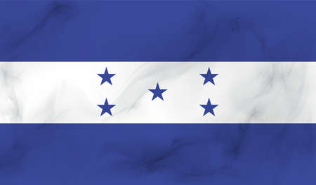 Honduras flag with waving grunge texture. Vector background.のイラスト素材