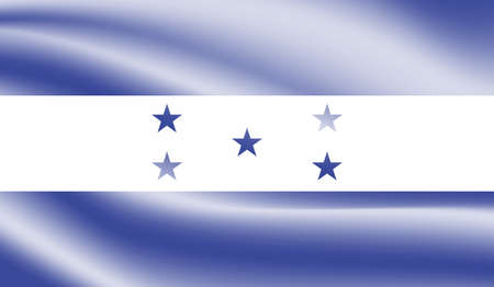 Honduras flag with waving grunge texture. Vector background.のイラスト素材