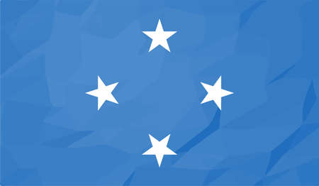Flag of Federated States of Micronesia created in grunge paint styleのイラスト素材