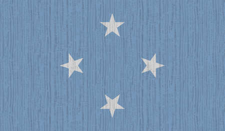 Flag of Federated States of Micronesia created in grunge paint styleのイラスト素材