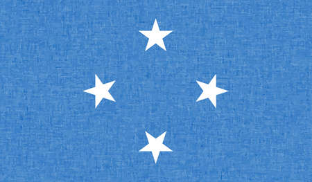 Flag of Federated States of Micronesia created in grunge paint styleのイラスト素材
