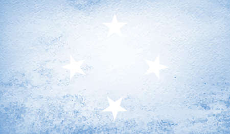 Flag of Federated States of Micronesia created in grunge paint styleのイラスト素材