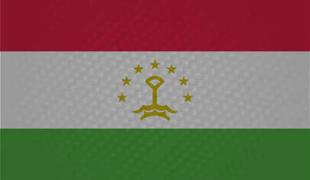 Tajikistan flag with waving grunge texture. Vector background.のイラスト素材