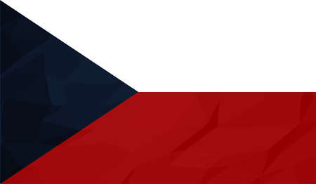 Czech Republic flag with waving grunge texture. Vector background.のイラスト素材