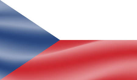 Czech Republic flag with waving grunge texture. Vector background.のイラスト素材
