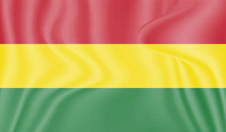 Bolivia national flag created in grunge styleのイラスト素材
