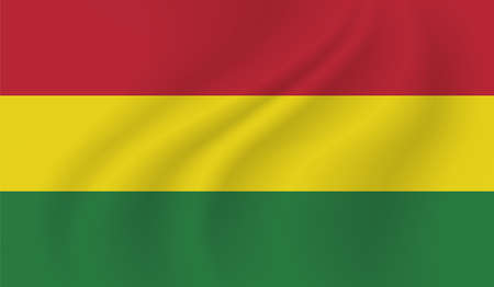 Bolivia national flag created in grunge styleのイラスト素材