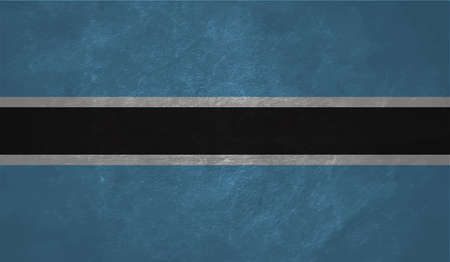 Botswana national flag created in grunge styleのイラスト素材