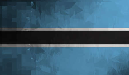 Botswana national flag created in grunge styleのイラスト素材