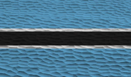 Botswana national flag created in grunge styleのイラスト素材