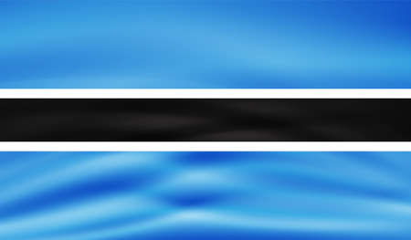 Botswana national flag created in grunge styleのイラスト素材