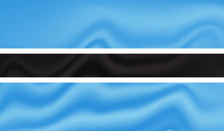 Botswana national flag created in grunge styleのイラスト素材
