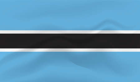 Botswana national flag created in grunge styleのイラスト素材