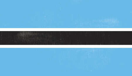 Botswana national flag created in grunge styleのイラスト素材