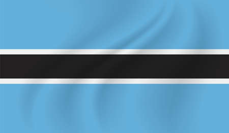 Botswana national flag created in grunge styleのイラスト素材