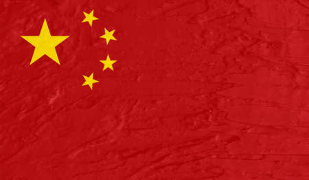 Grunge China flag textured background. Vector illustrationのイラスト素材