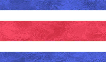 Costa Rica flag with waving grunge texture. Vector background.のイラスト素材