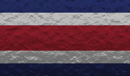 Costa Rica flag with waving grunge texture. Vector background.のイラスト素材