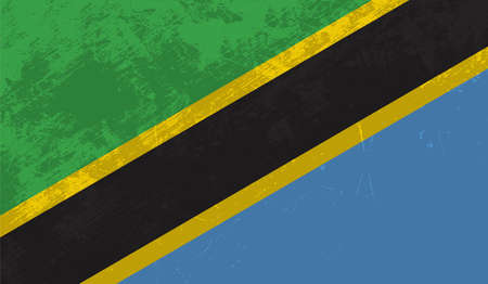 The flag of the African country Tanzaniaのイラスト素材