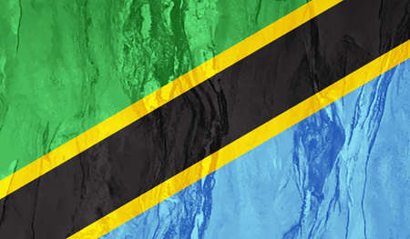The flag of the African country Tanzaniaのイラスト素材