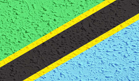 The flag of the African country Tanzaniaのイラスト素材