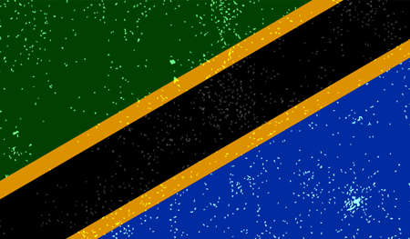 The flag of the African country Tanzaniaのイラスト素材