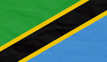 The flag of the African country Tanzaniaのイラスト素材