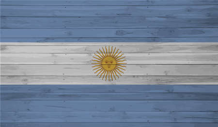 Argentina flag with waving grunge texture. Vector background.のイラスト素材