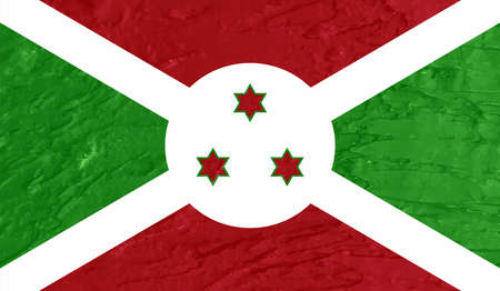 Burundi national flag created in grunge paint, styleのイラスト素材