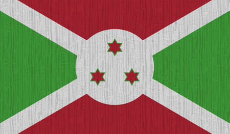 Burundi national flag created in grunge paint, styleのイラスト素材