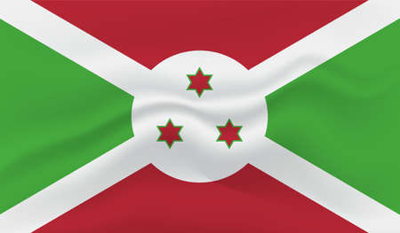 Burundi national flag created in grunge paint, styleのイラスト素材