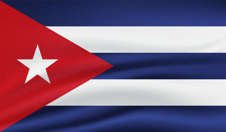 Cuba national flag created in grunge styleのイラスト素材