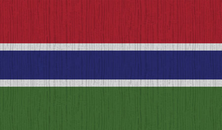 Gambian grunge flag. Vector illustration. Grunge effect can be cleaned easily.のイラスト素材