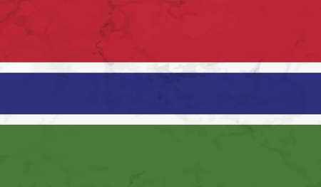 Gambian grunge flag. Vector illustration. Grunge effect can be cleaned easily.のイラスト素材