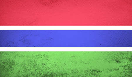 Gambian grunge flag. Vector illustration. Grunge effect can be cleaned easily.のイラスト素材