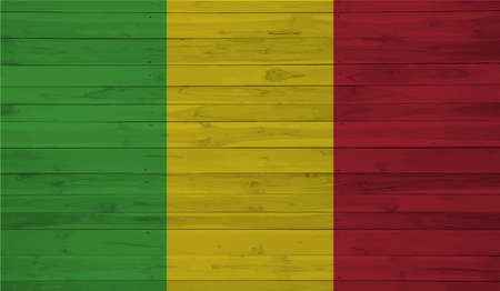 Grunge-style flag of Guinea on a transparent backgroundのイラスト素材
