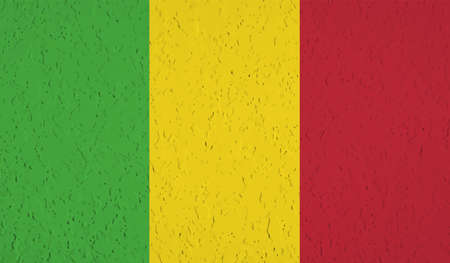 Grunge-style flag of Guinea on a transparent backgroundのイラスト素材